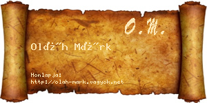 Oláh Márk névjegykártya